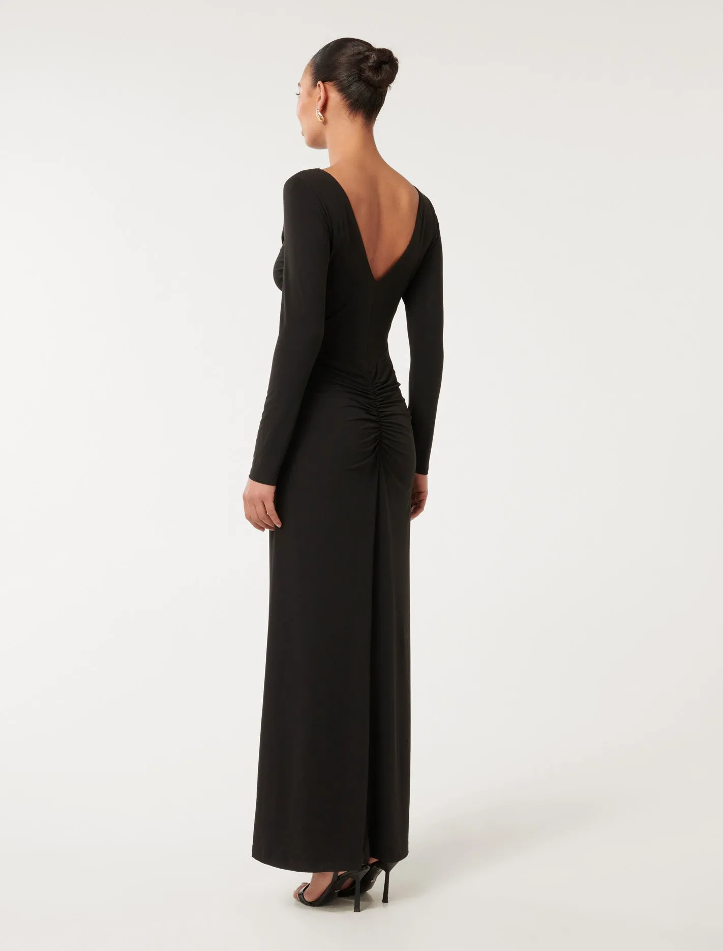 Abbey Long Sleeve Cut Out Maxi Dress