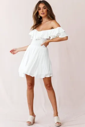 Akira Chiffon Dinner Date Dress White