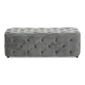 Alea Grey Velvet Bench