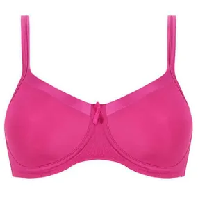 Amoena Lara Satin Mastectomy Bra Magenta