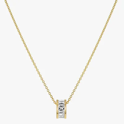 Baguette Diamond Loop Pendant