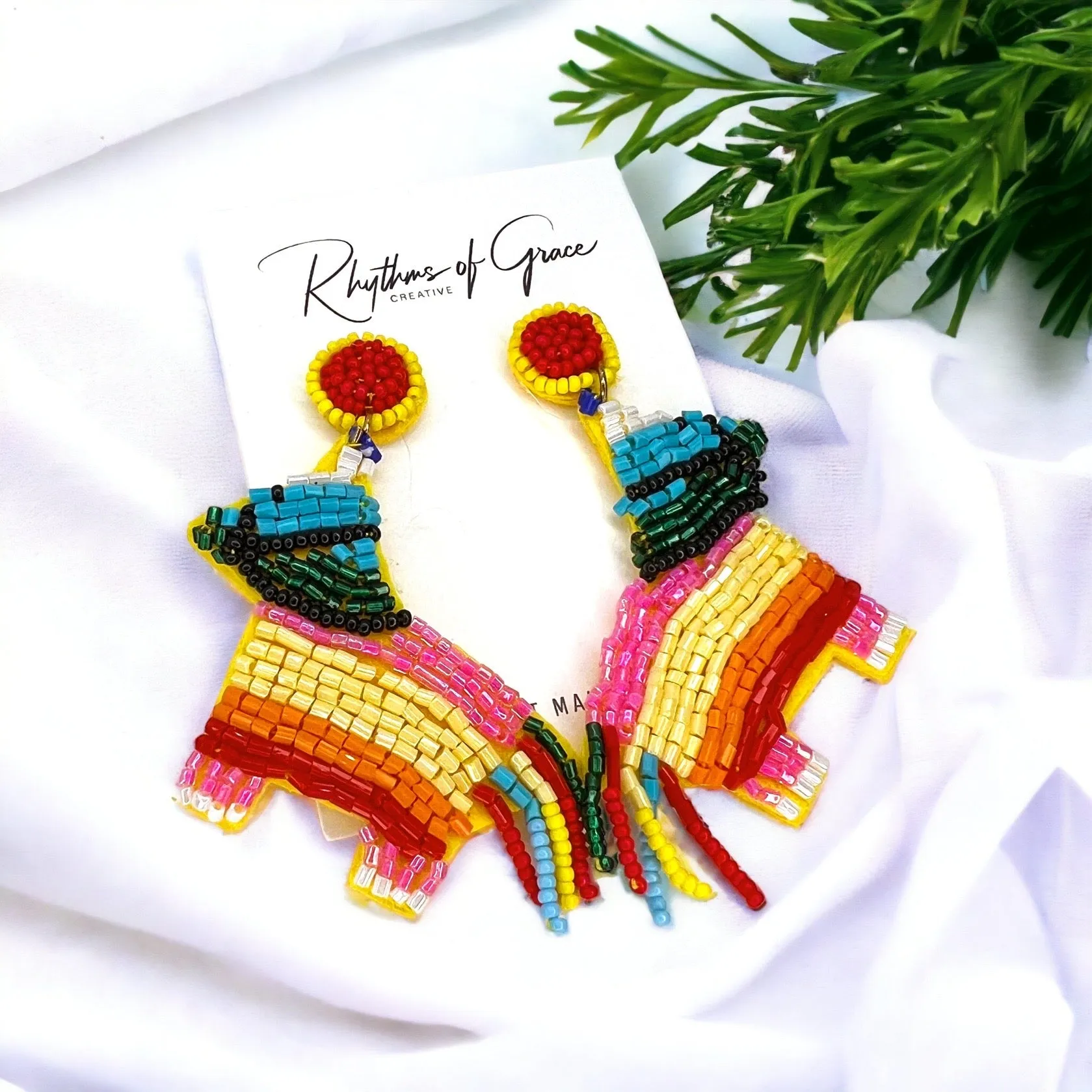 Birthday Piñata Earrings - Piñata, Birthday Accessories, Birthday Queen, Birthday Girl, Happy Birthday