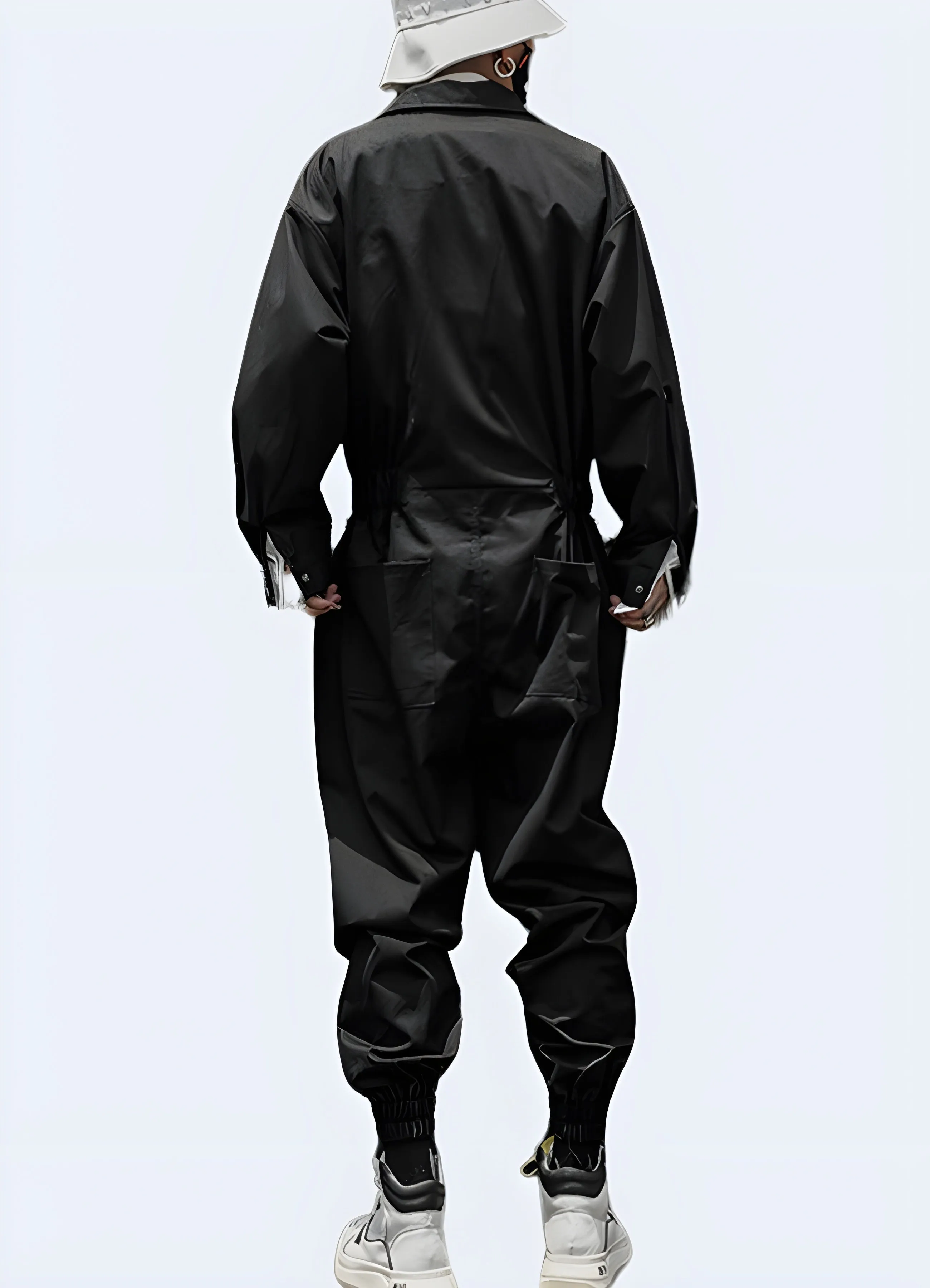 Black Cargo Overalls