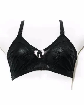 Black Non Padded Net Bra