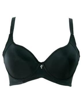 Black Push Up Seamless Underwire Flourish Bra For Women - Single Padded Bra - FL905