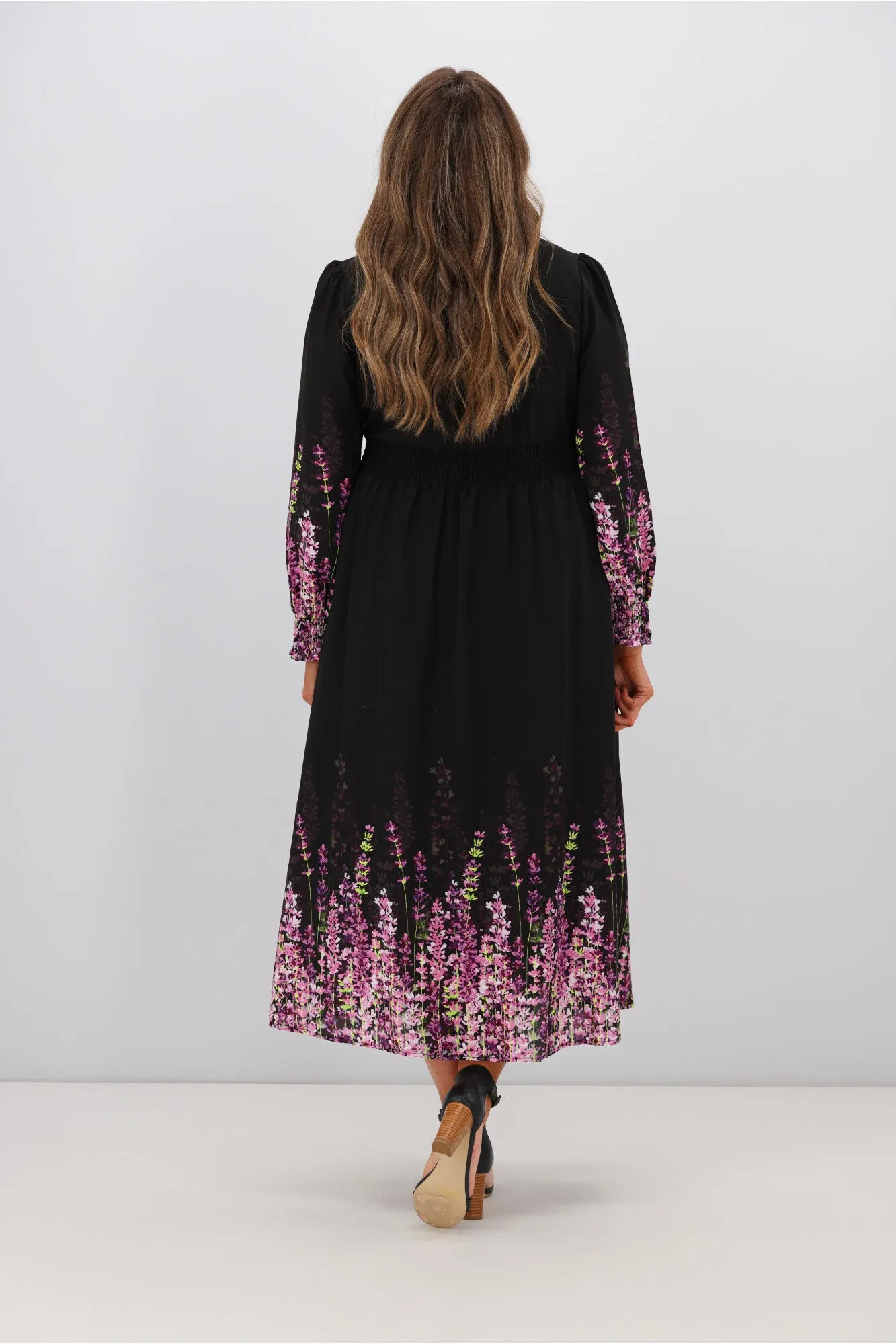 Boho Australia Lilac Melody Dress Lilac Black