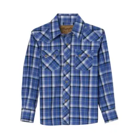 Boy's Retro Wrangler Plaid ~ Blue