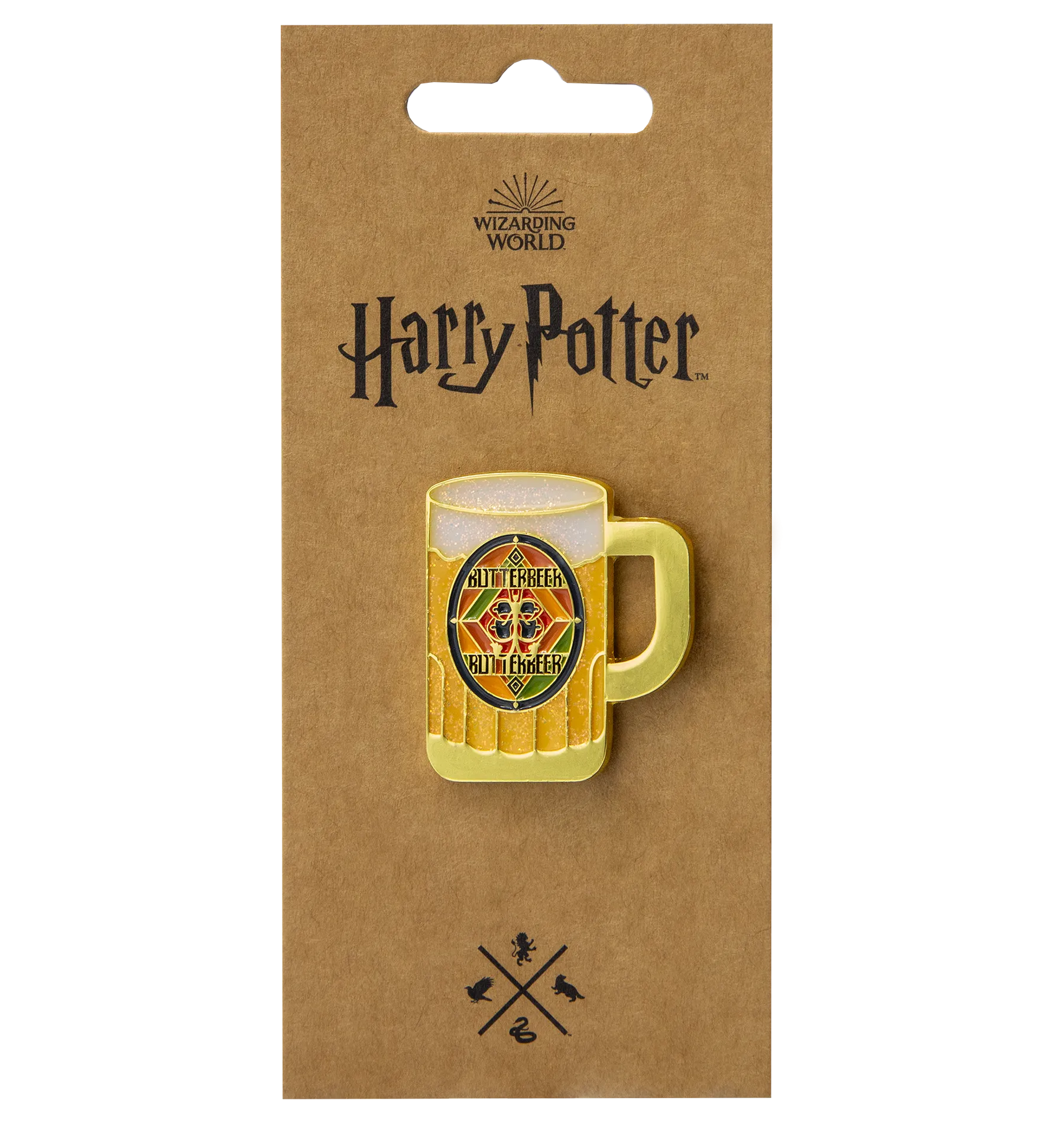 Butterbeer Glitter Enamel Pin