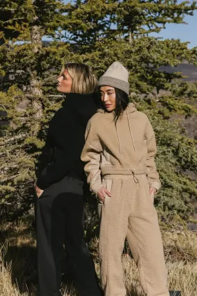 Callie Sherpa Hoodie in Camel - FINAL SALE