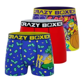 CRAZYBOXER Garfield Basketball And Money Men's Boxer Briefs (3 pack)