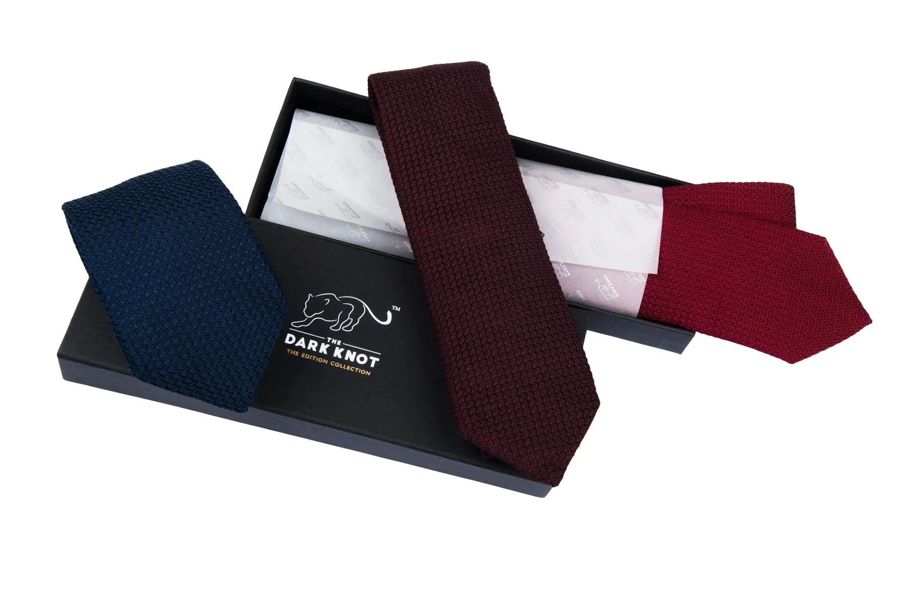 Domaso Grenadine Burgundy Silk Tie