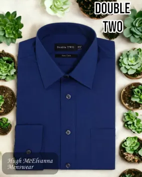 Double TWO Classic Plain Navy Shirt