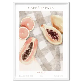 Galleria Del Cibo | Caffe Papaya II - Art Print by Vanessa