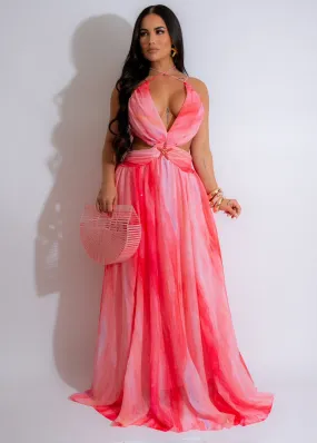 Good Days Glitter Maxi Dress Pink