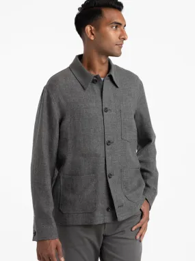 Grey Burnham Hand-Tailored Herringbone Jacket