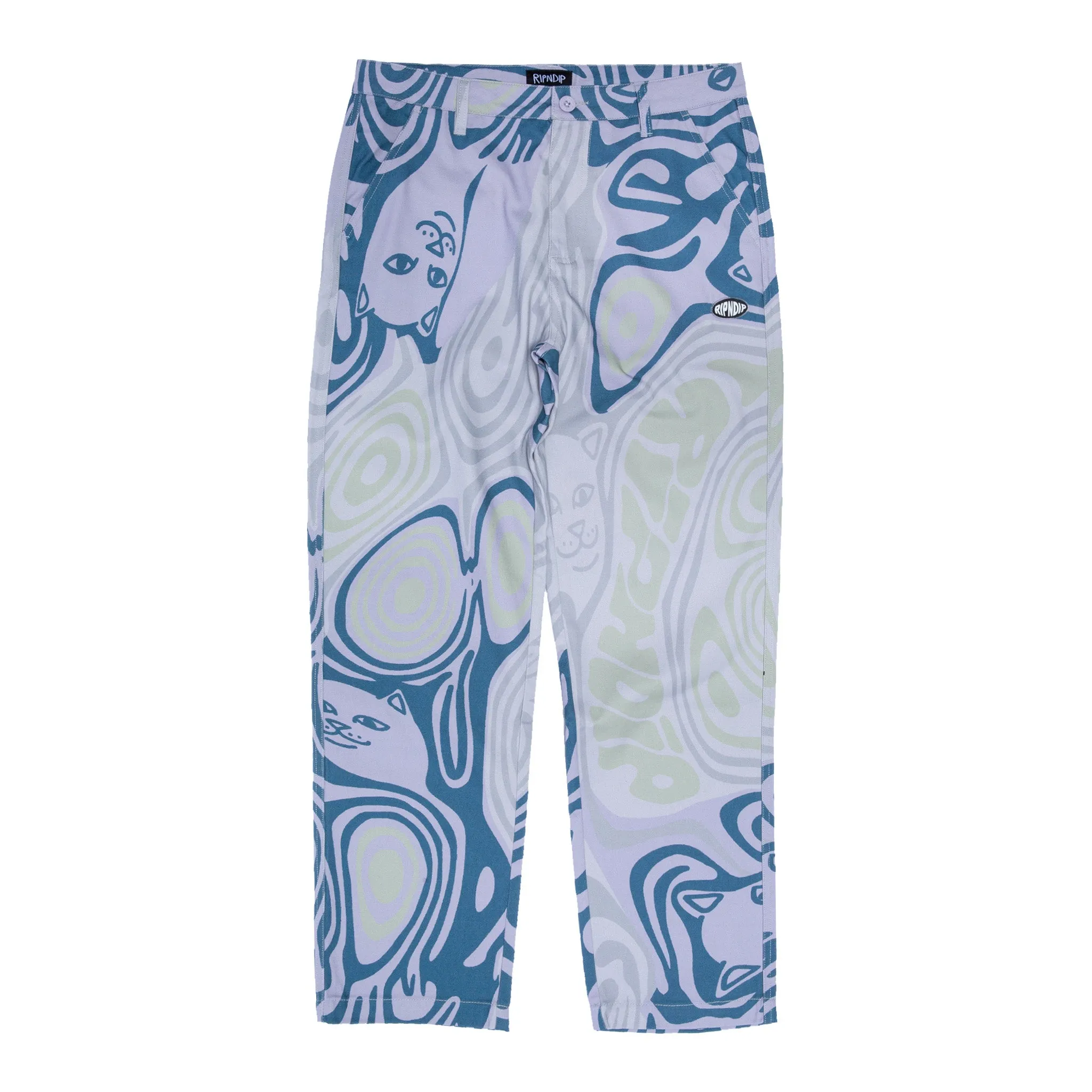 Hypnotic Twill Pants (Grey/Lavender/Neon)