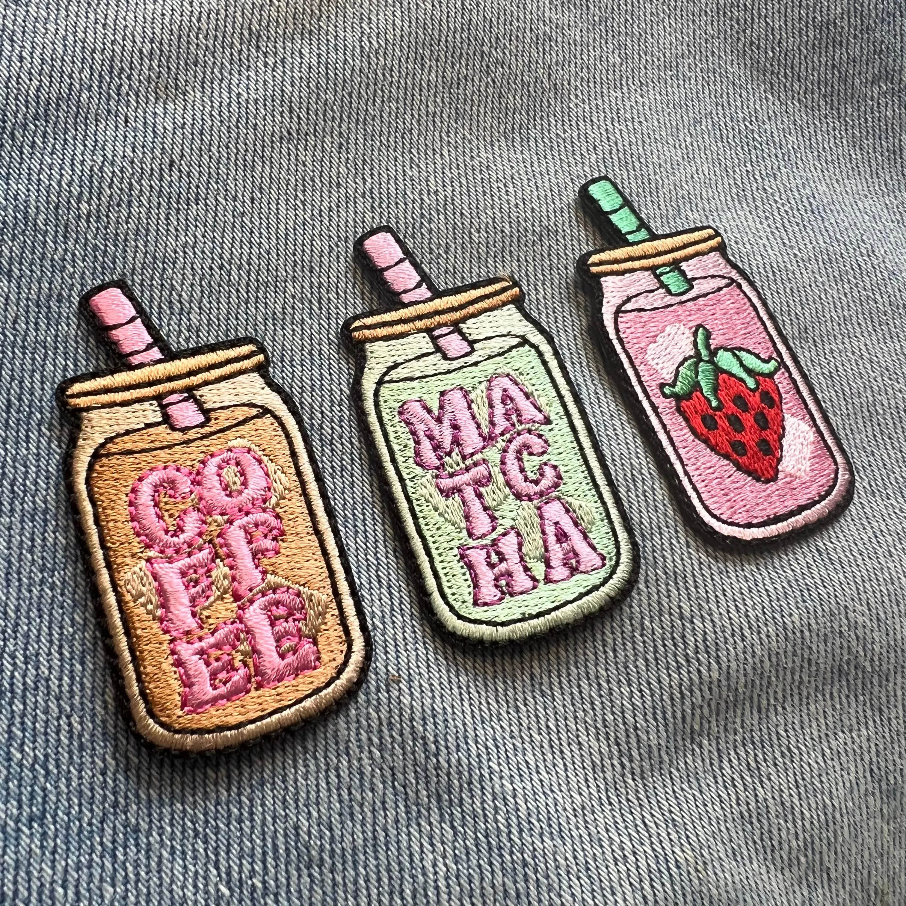 Iced Coffee / Iced Matcha Latte / Pink Drink Patch