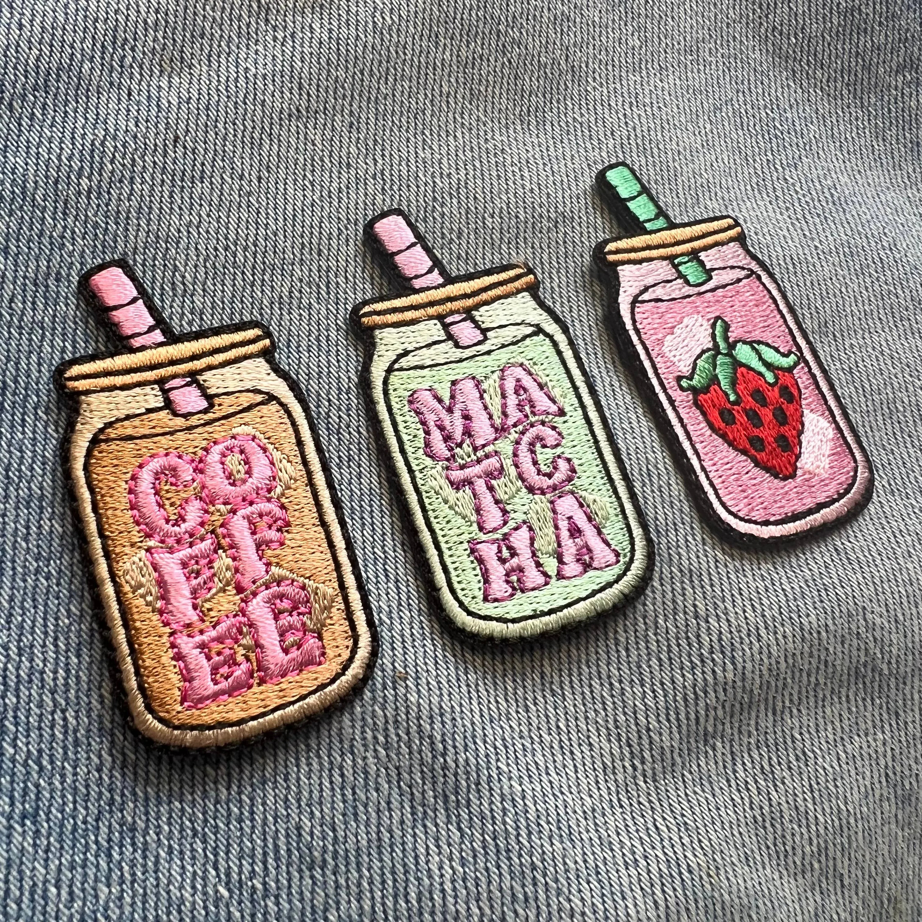 Iced Coffee / Iced Matcha Latte / Pink Drink Patch