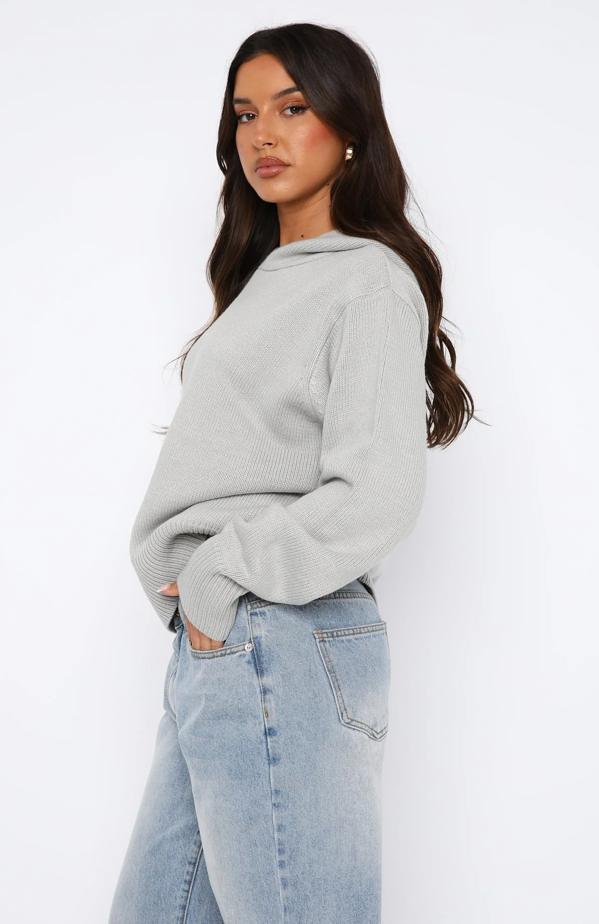 It's Cool Knit Hoodie Light Grey