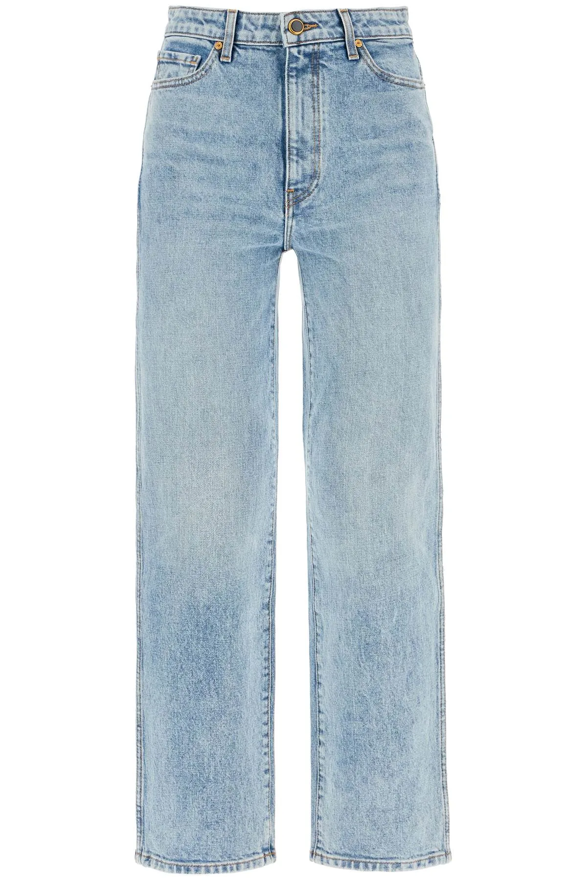 KHAITE cropped straight leg abigail jeans