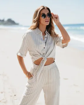 Khaki Striped Top & Pants Set - FINAL SALE