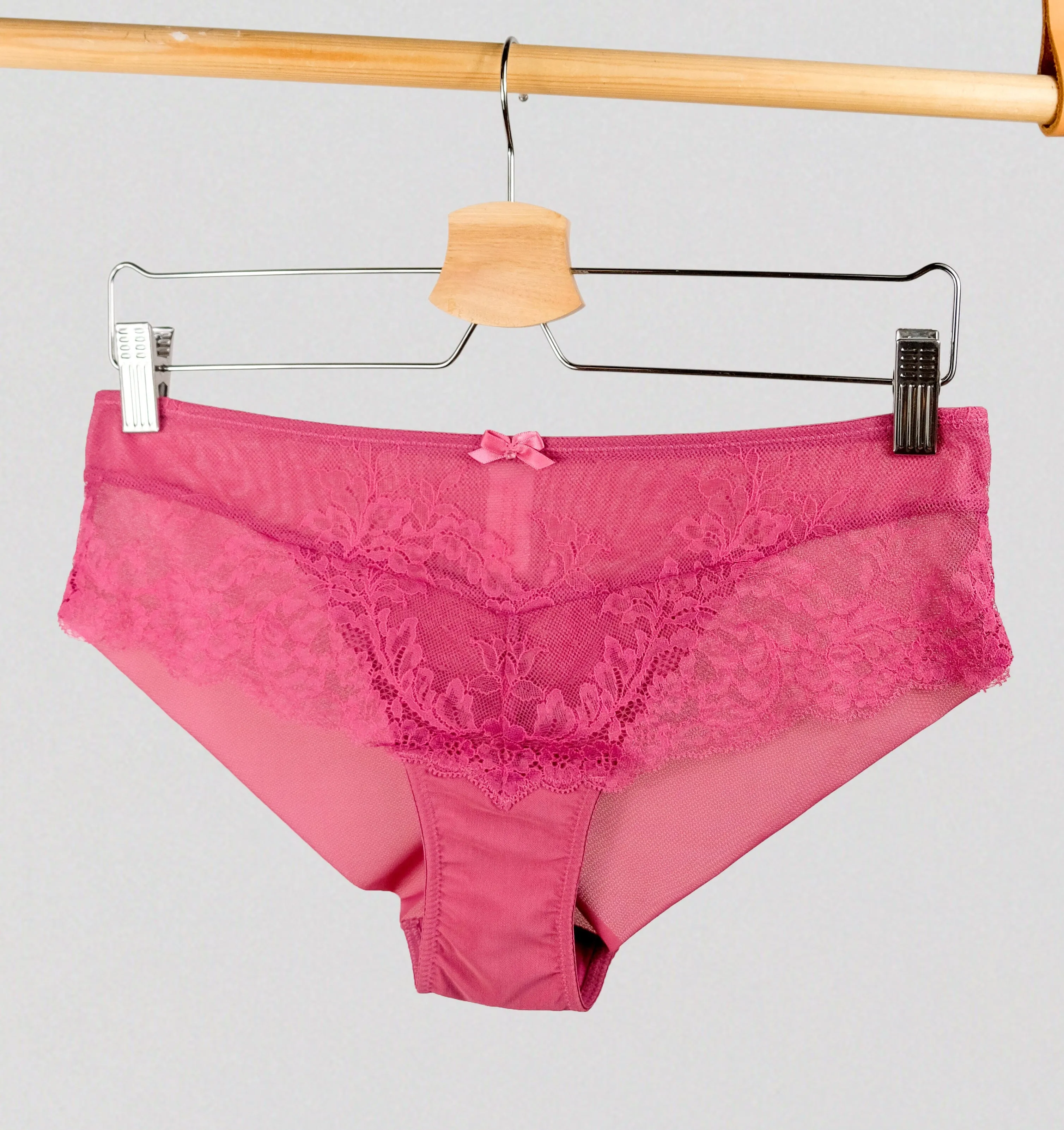 Lace seam-free brief [Berry Pink]