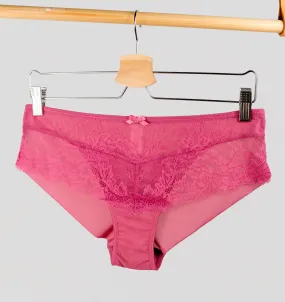 Lace seam-free brief [Berry Pink]