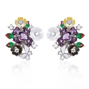 Mauve Full Bloom Earrings