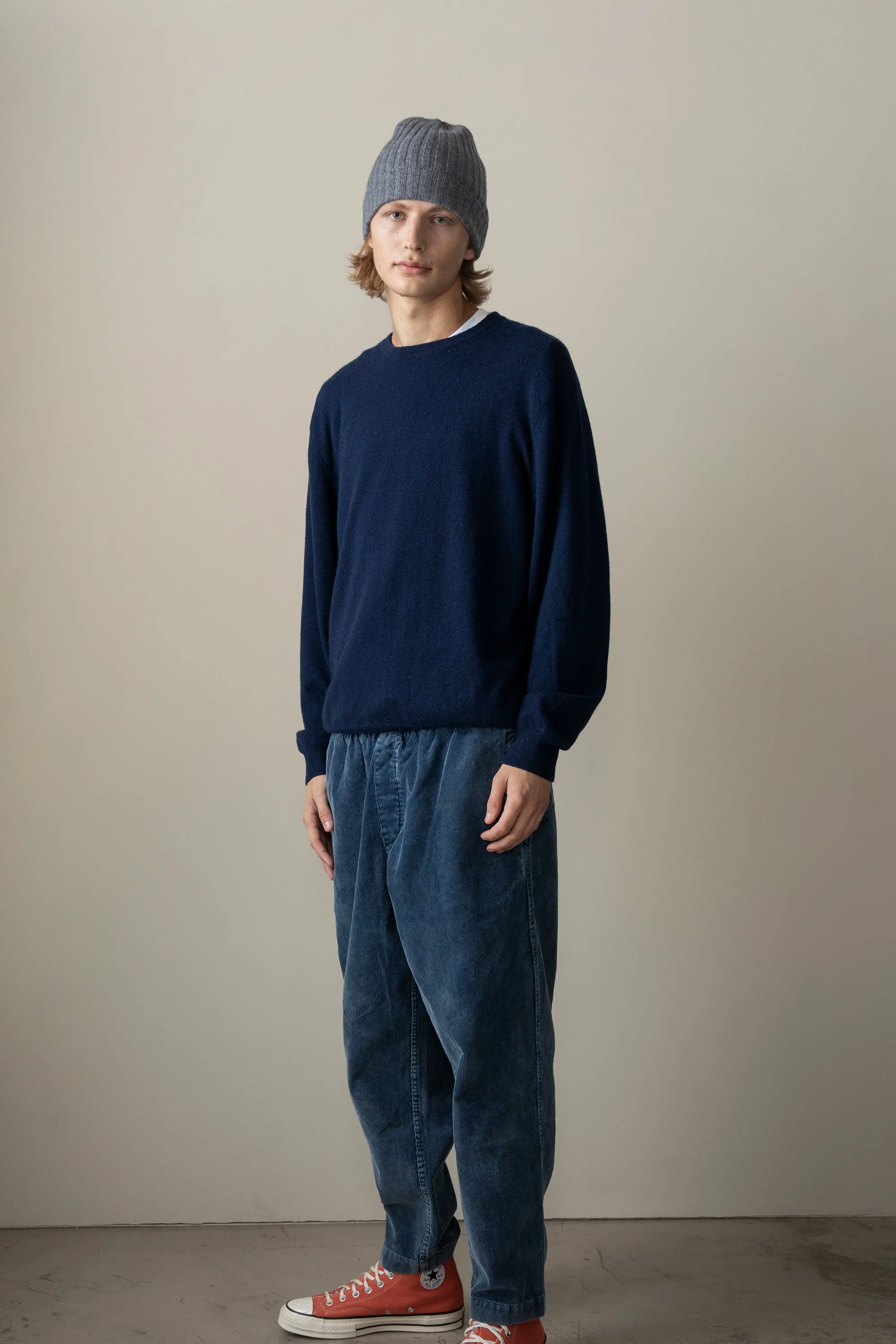 Men's Cashmere Crew Neck Jumper - Cosmos