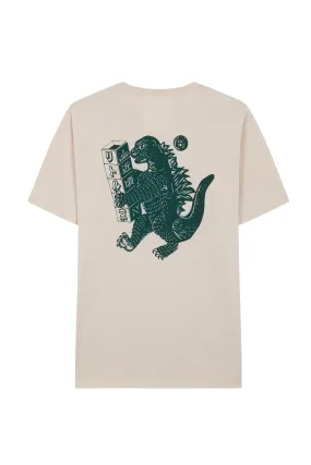 NAI0314-TLT print t-shirt godzilla