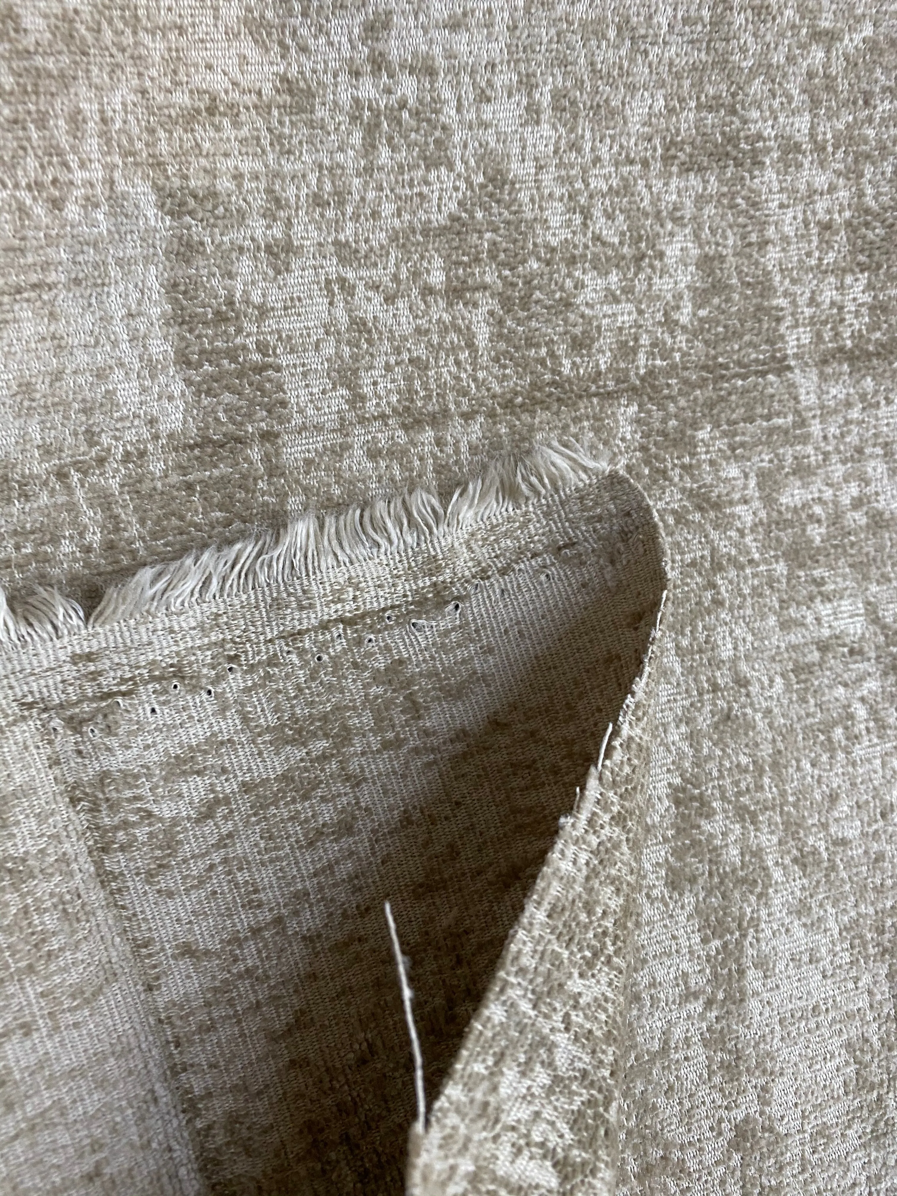 NEW Designer Chenille Velvet Upholstery Fabric - Taupe