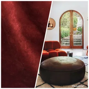 NEW Designer Velvet Upholstery And Drapery Fabric- Rust Red- Lightweight