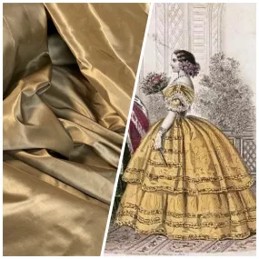 NEW Lady Lisa Designer 100% Silk Taffeta Fabric Solid Gold