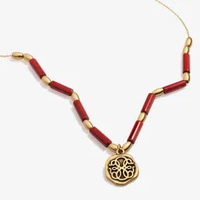 Path of Life Charm   Red Jasper Necklace