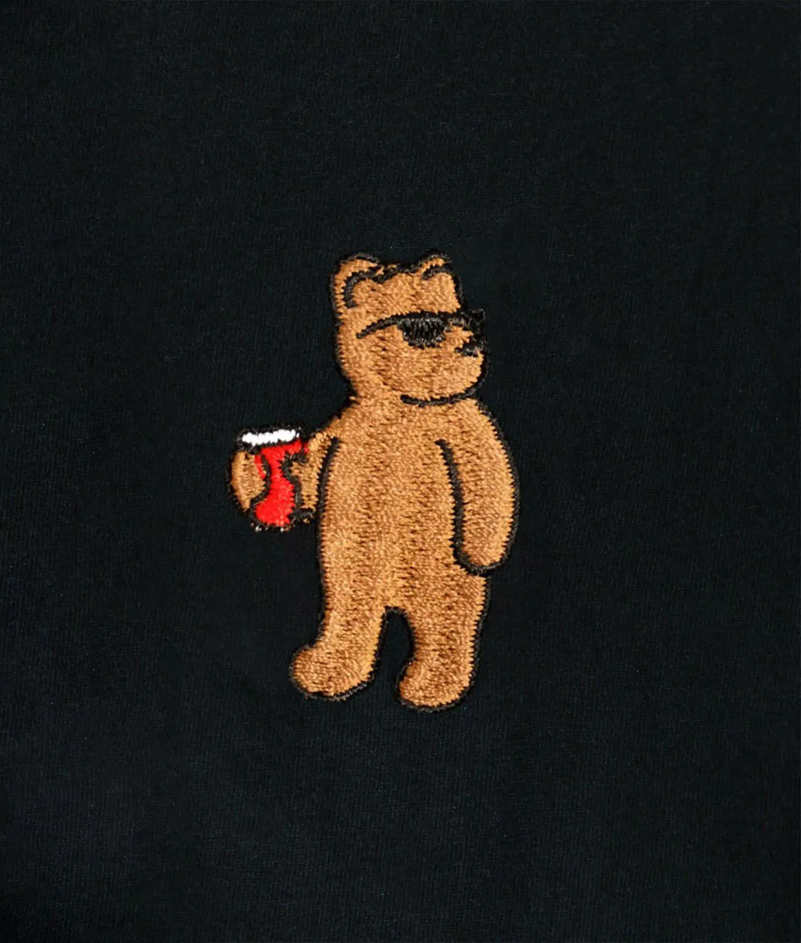 Riot Bear Embroidered Mens T-Shirt