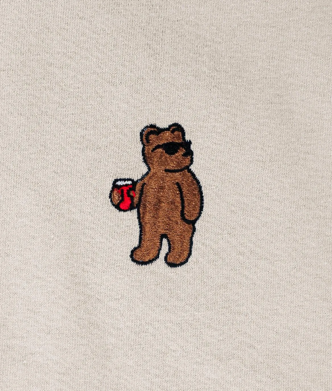 Riot Bear Embroidered Mens T-Shirt