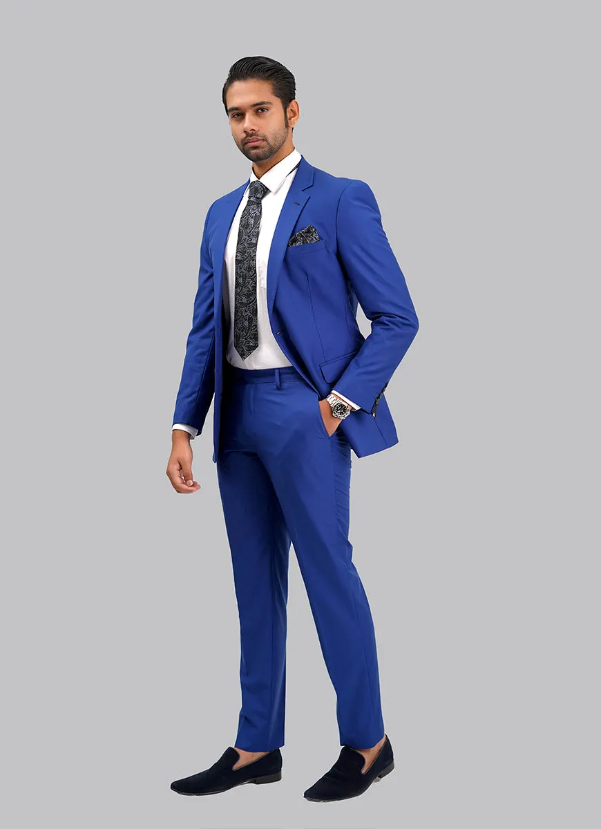 Royal Blue Plain 2-Piece Suit