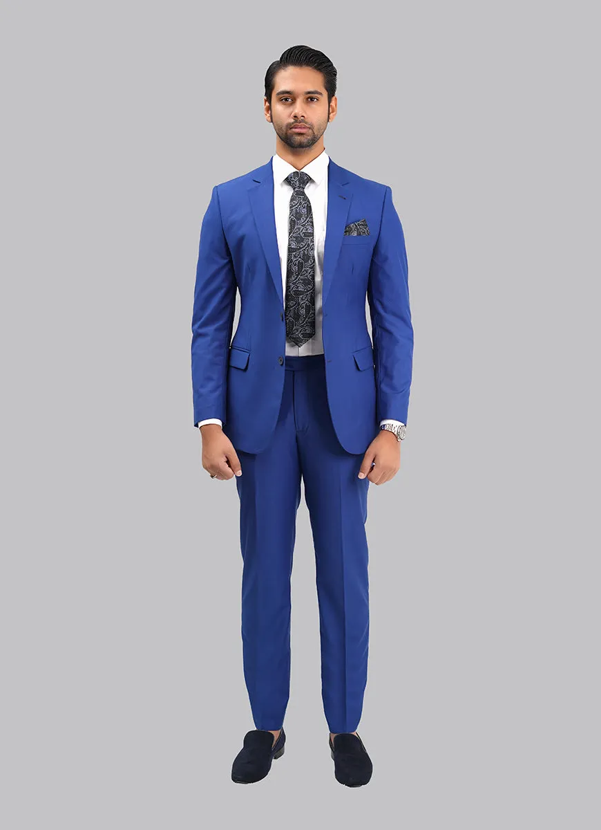 Royal Blue Plain 2-Piece Suit