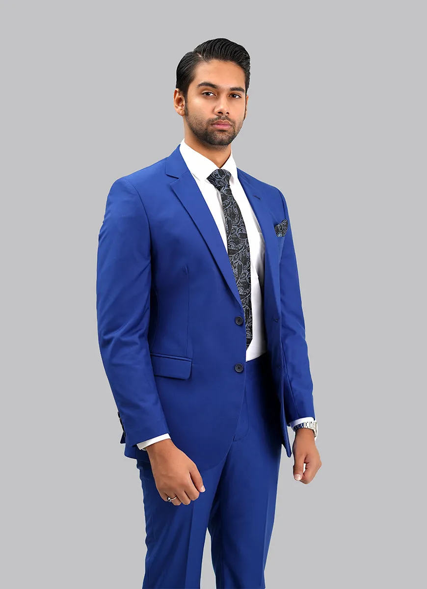 Royal Blue Plain 2-Piece Suit