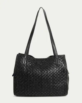 Sandy Woven Triple Entry Satchel