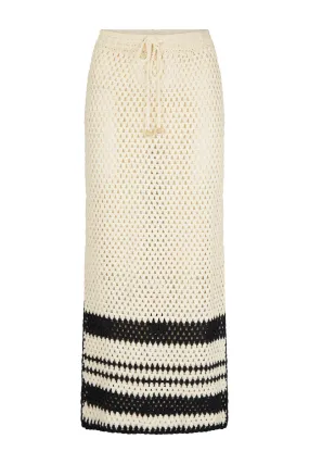 SIESTA CROCHET MIDI SKIRT-CREAM