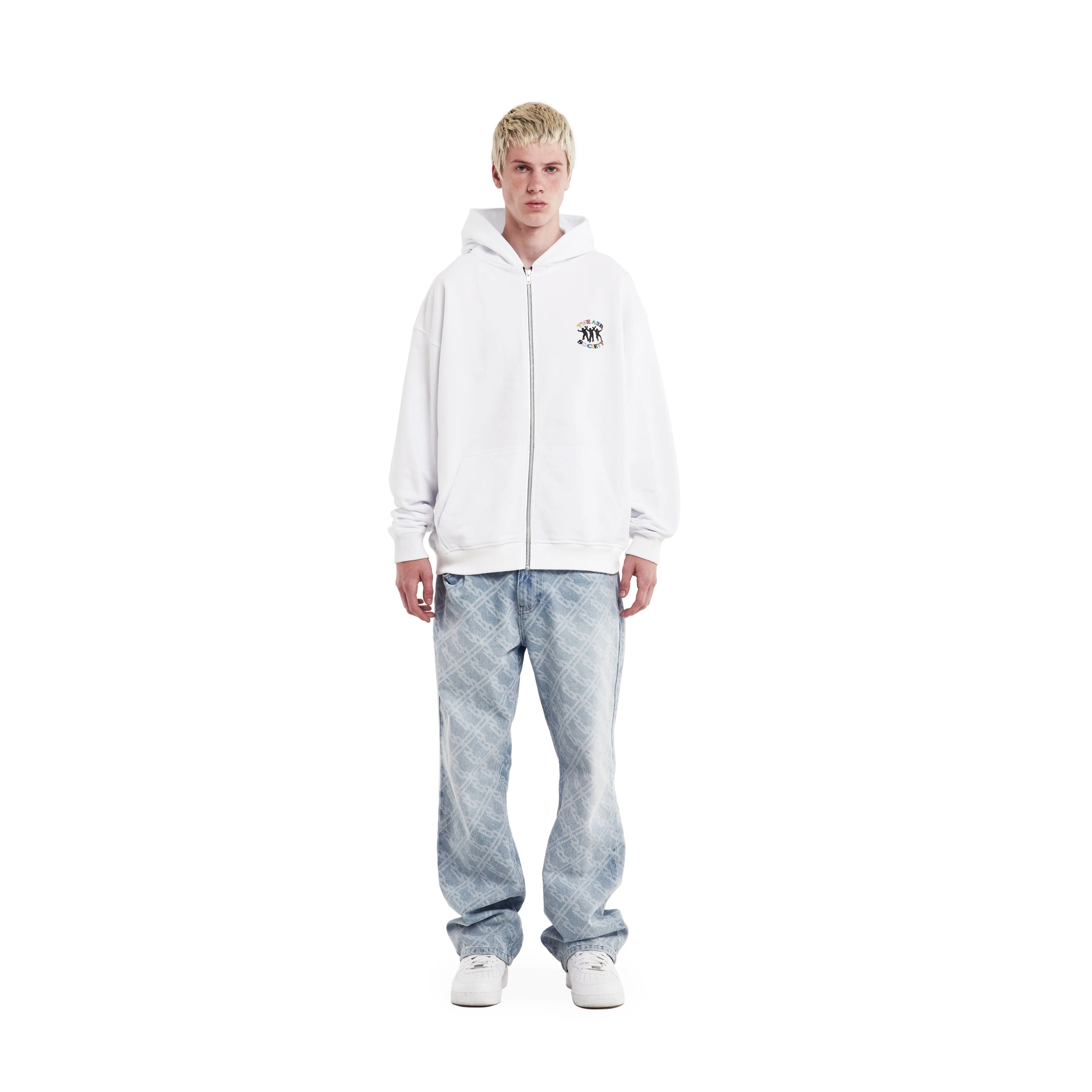 SOCIETY ZIP JACKET WHITE