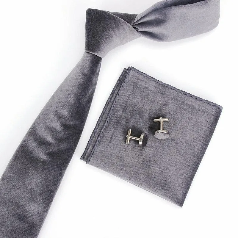 Solid Velvet Tie Set