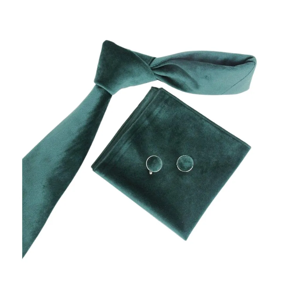 Solid Velvet Tie Set