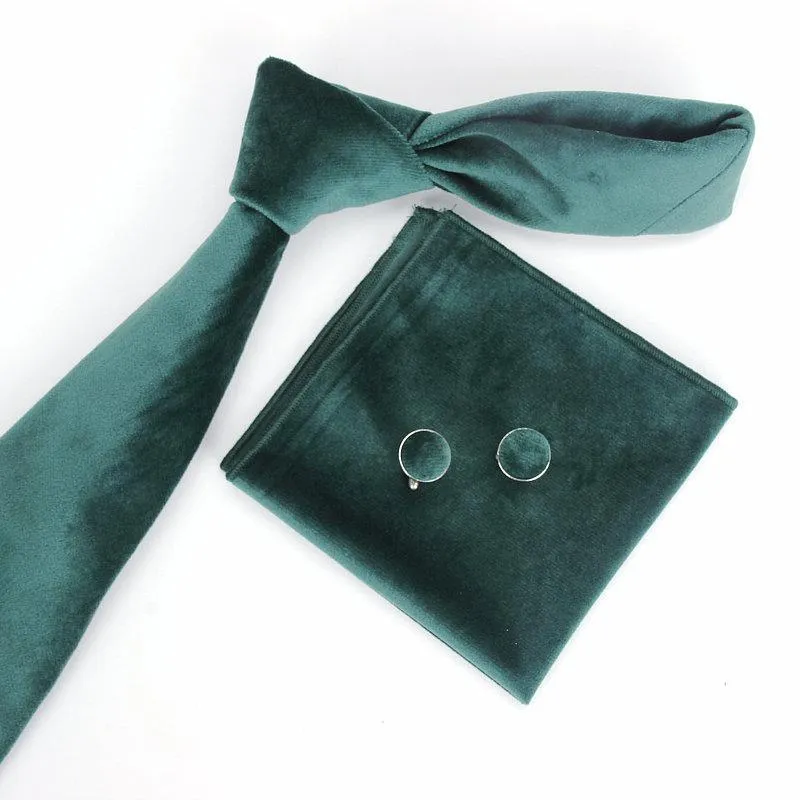 Solid Velvet Tie Set