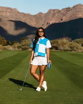 Women's Ultra Blue Check Polo